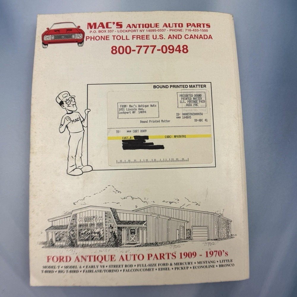Ford 1964 1/2- 1973 Mustang May 2000 MAC's Antique Auto Parts Catalog Price List - Picture 2 of 6